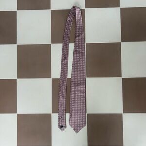 Ermenegildo Zenga Pink 100% Silk Geometric Print Men’s Tie